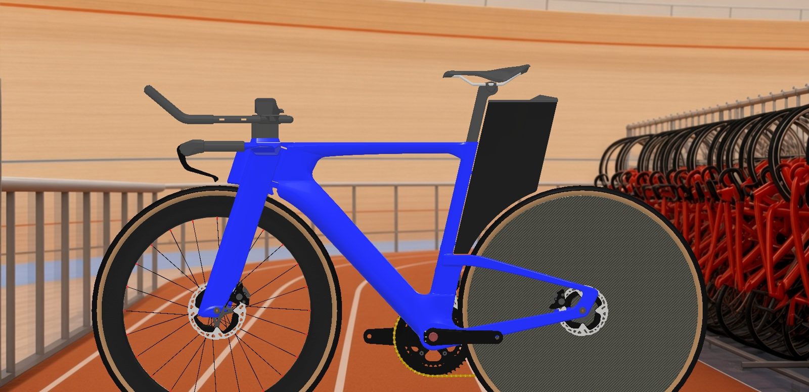 Cyklen set fra siden uden Aeroplate